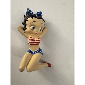Betty Boop Patriotic Figurine 5" Swimsuit X4